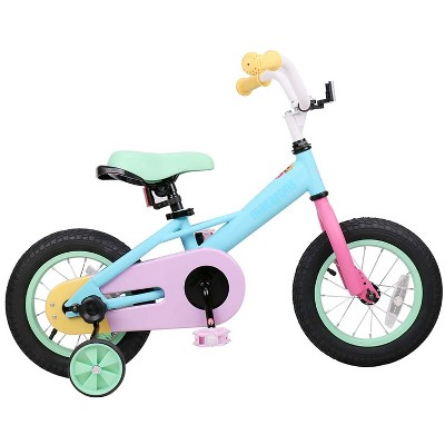 Joystar Macaroon 14 Inch Ages 3 to 5 Kids Boys Girls Toddler Balance Training Wheels Coast Brake Bike Bicycle, Pastel