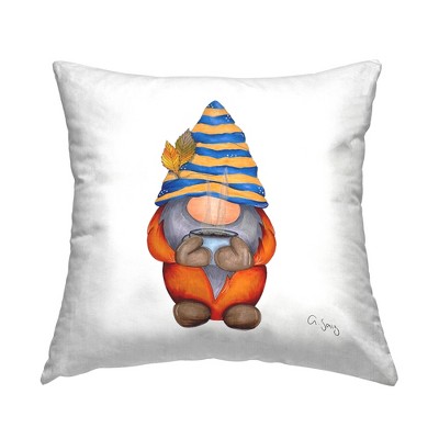 Stupell Industries Autumn Gnome Steaming Coffee Sip