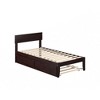Twin Boston Bed with Twin Trundle Espresso - AFI: Modern Design, Solid Hardwood, No Box Spring Required - 3 of 4