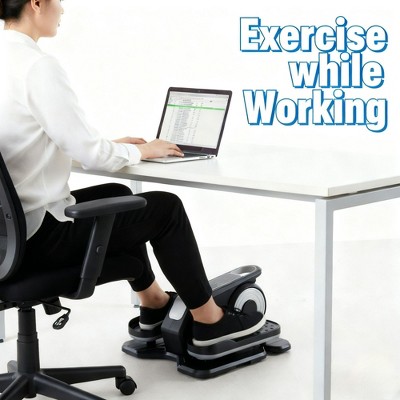Under Desk Elliptical Machine - Quiet Seated Pedal Exerciser With 15 Speed Levels