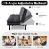 Dyonery 71" Convertible Futon Sofa Bed,Modern Futon Couch,Memory Foam Folding Loveseat Sofa Bed, for Living Room,Office - 3 of 4