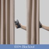Awesome Home  Soft Cotton Feel Twill Polyester Blackout Grommet Pair (2 panels) - 2 of 4