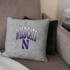 NCAA Northwestern Wildcats 16" Heather Gray Sweatshirt Pillow - 3 of 4