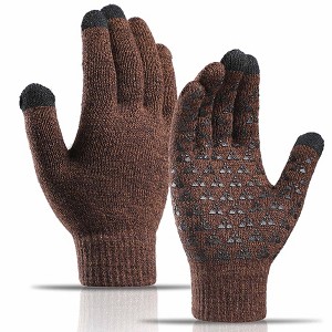 HTUTWOO Winter Gloves, Warm Knit Gaming Touchscreen Gloves for Women Men, Perfect for Sports and Daily Work - 1 of 4