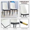 PAGED Modern Dining Chairs PU Material High Back Dining Room Chairs with Metal Legs for Living Room, Kitchen - 3 of 4