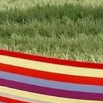 yellow rainbow stripes
