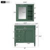 Vynxaria Modern Independent Bathroom Vanity with Mirror Cabinet, 3-Hole Basin, Soft-Close Doors, Concealed Storage, Easy Assembly - 3 of 4
