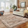 Vintage Machine Washable Oriental Design Carpet with Non Slip Backing Distressed Stain Resistant Soft Low Pile Floor Cover for Living Room Bedroom - 2 of 4