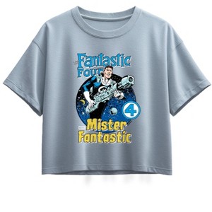 Girls' - Marvel - Fantastic Four Mr Fantastic Comic Book Cover Short Sleeve Boxy Graphic T-Shirt - 1 of 1