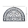 RugSmith Nickel Moulded Vines Half-round Rubber Doormat Doormat - 3 of 4
