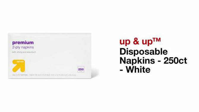Disposable Napkins - 250ct - White - up &#38; up&#8482;, 2 of 5, play video