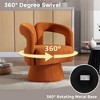 CAVINAS 360 Degree Swivel Chairs, Cuddle Barrel Chair, Accent Chairs, Round Armchairs with Wide Upholstered, Fluffy Fabric Chair - 3 of 4