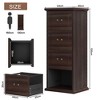 Resenkos File Cabinet, Filing Cabinet for Home Office, 4-Drawer File Cabinet, Vertical Wood Filing Cabinet,Brown - 2 of 4