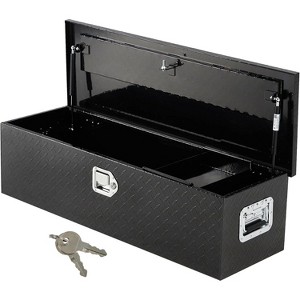 Aluminum Truck Tool Box with sliding shelf. Heavy-duty, waterproof construction. Perfect for securing tools in pickups, RVs, and trailers - 1 of 4