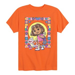 Boys' - Dora the Explorer - Boots Mosaic Short Sleeve Graphic T-Shirt - 1 of 4