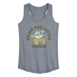 Women's - Star Wars - The Mandalorian Enjoy The Little Things Graphic Racerback Tank - 1 of 4