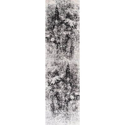 Dune Cream and Gray Abstract Runner Rug