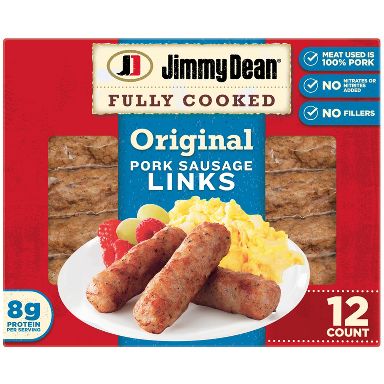 Jimmy Dean Original Fully Cooked Pork Sausage Links - 9.6oz/12ct