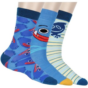 Poppy Playtime Socks Horror Game 3-Pack Adult Crew Socks OSFM - 1 of 4