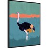 Amanti Art 22"x28" Ostrich by Pamela Munger Framed Canvas Wall Art Black: Vertical Lithograph, Modern Decor Style - 2 of 4