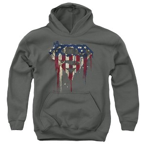 Boys’ Superman Bleeding Shield Hooded Sweatshirt - 1 of 4