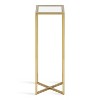 Kate and Laurel Jaspur Square Metal Drink Table, 7x7x21, Gold - 3 of 4