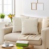 REGALWOVEN Corduroy Classical Modern Soft Solid Pillow Covers for Couch Sofa Home Bedroom 18 x 18 Inch 2 Pcs - 2 of 4