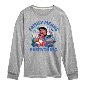 Boys' - Disney - Family Means Everything Long Sleeve Graphic T-Shirt - 1 of 3