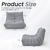 EROMMY Bean Bag Chair Togo Sofa, 28D Memory Foam, Easy Cleaning and Portable, Premium Faux Leather, Lightweight Floor Couch for Living Room, Bedroom - 2 of 4