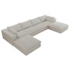 Dewdrop Blue&White Cloud Sofa, Corduroy Fabric Deep Seat Couch with Removable Cushion, No Assembly Needed - 2 of 4