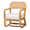 bali & pari Ailith Modern Bohemian Light Honey Rattan Arm Chair - 2 of 4