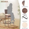 Karl Home | Wicker Outdoor 28-Inch Bar Stool with Cushion - 3 of 4