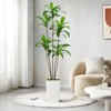 Artificial Dracaena Tree, Faux Dracaena Tree with Tall White Planter, Ideal for Home Decor and Housewarming Gift - 2 of 4
