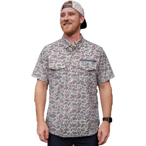 Burlebo Men's Performance Short Sleeve Button Up Fishing Shirt - 1 of 3