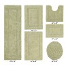 Lux Premium 100% Cotton Tufted Solid Reversible 6 PC Bath Rug Set – Ultra-Soft, Water-Absorbent, Durable, Machine Washable Bathroom Rug - 2 of 4