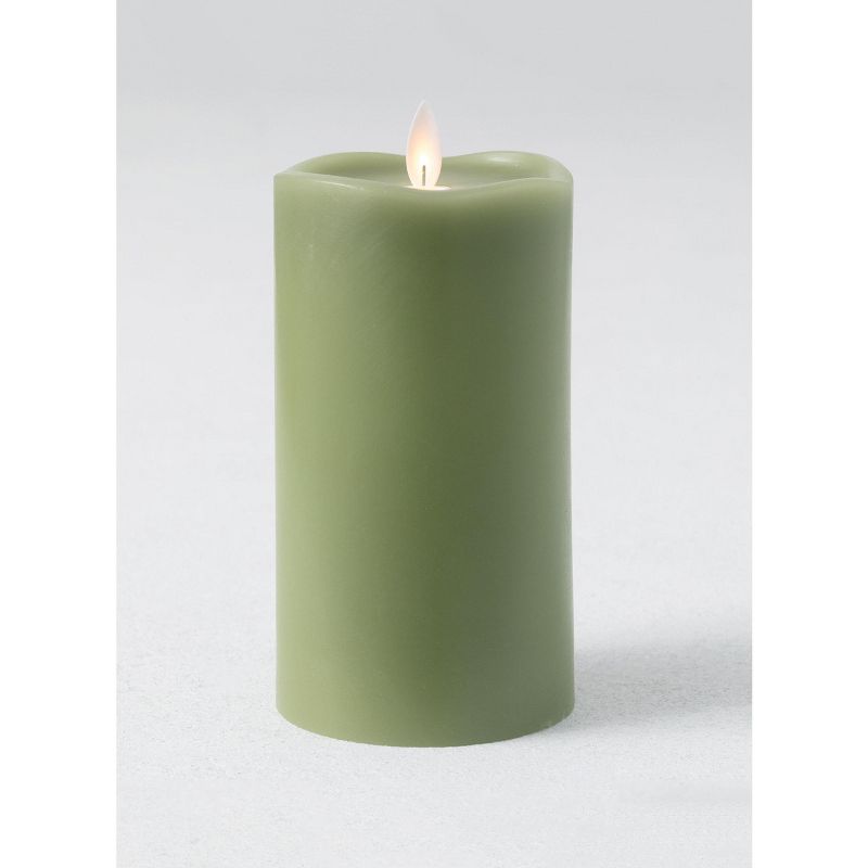 Sullivans Candle Impressions 8" Wave Top Smooth LED Pillar Candle, 1 of 4