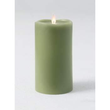 Sullivans Candle Impressions 8" Wave Top Smooth LED Pillar Candle