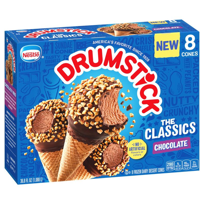 Drumstick Chocolate Round Top Frozen Dessert - 36.8 fl oz/8ct, 3 of 8