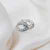 Girl's Double Sided Prong CZ Hoop Sterling Silver Earrings - In Season Jewelry - 4 of 4