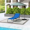 Outsunny Folding Chaise Lounge Pool Chair with 4-Position Reclining Back, Pillow, Breathable Mesh & Bungee Seat - 2 of 4