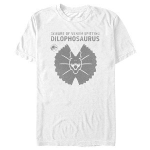 Men's Jurassic World: Dominion Beware Venom Spitting Dilophosaurus T-Shirt - 1 of 4