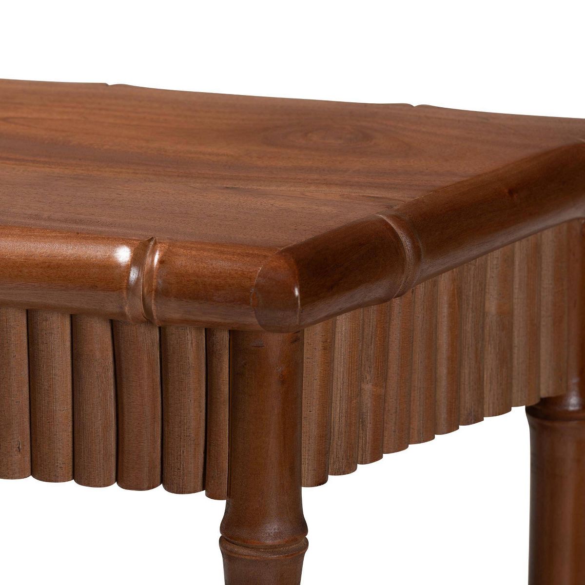 bali & pari 33.9" Alessa Mahogany Wood Console Table Brown - thumbnail 5