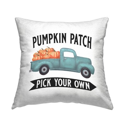 Stupell Industries Blue Pumpkin Patch Truck Rustic Farmhouse