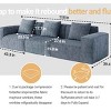 118-Inch 3 Seater Modular Sofa, Flexible Layout Oversized Bed, Sectional Sofa with Cloud Corduroy Velvet Fabric and Foam Filling-Baofuwish - 4 of 4