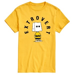 Men's - Peanuts - Charlie Brown Extrovert Short Sleeve Graphic T-Shirt - 1 of 4