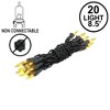 Novelty Lights 20 Light Incandescent Craft Mini Christmas String Lights Black Wire 8.5 feet - 2 of 4