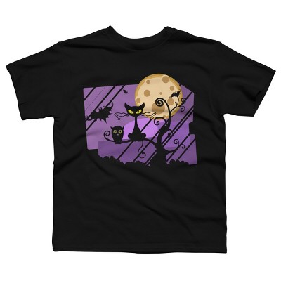 Boy's Design By Humans Night Halloween moon By ChadiElHanchi T-Shirt
