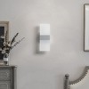 Dewdrop Contemporary Dimmable LED Wall Light, Minimalist Silver Wall Sconce with Sanded Acrylic Shade, ETL Certified Indoor Lighting - 3 of 4