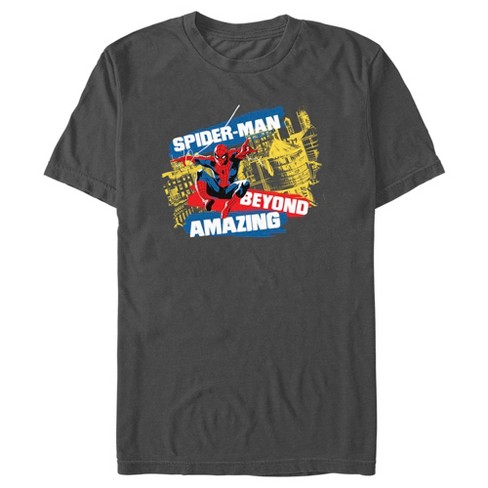 Men's Spider-man: Beyond Amazing Web Slinging T-shirt - Charcoal - 2x Large  : Target