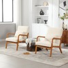 XIYUYEU Modern Accent Chair, Solid Wood Padding Lounge Armchairs with a pillow, Side Chairs for Living Room, Bedroom, Guest Room - 4 of 4